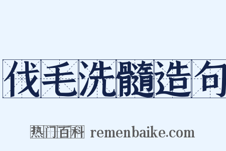 伐毛洗髓造句是什么意思的图片